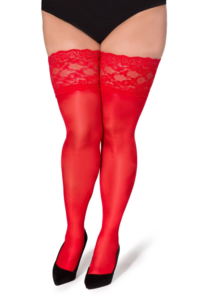 halterlose Strümpfe Paloma rot von Legg Story XTra Size halterlose Strümpfe Paloma rot von Legg Story XTra Size